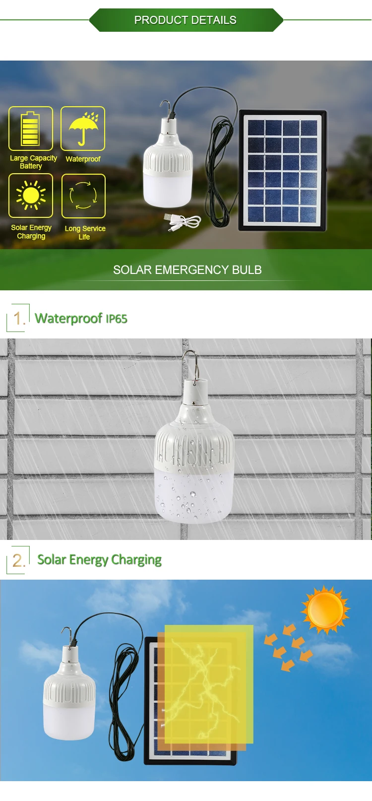 Direct Buy led solar panel light China 9w 15w 24w 36w 3600mA solar emergency bulb