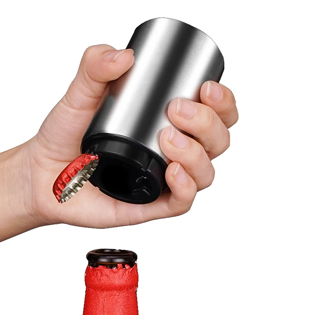 Bar BartenderAutomatic Champagne Beer Bottle Opener with Magnetic, Custom LOGO Magnet Can Opener