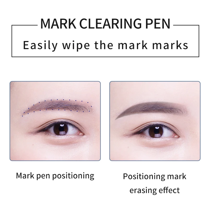 Permanent Makeup or Tattoo Magic Eraser For Skin Marker Pen With Measure Ruler And Magic Eraser Remover Brush Tattoo Tools