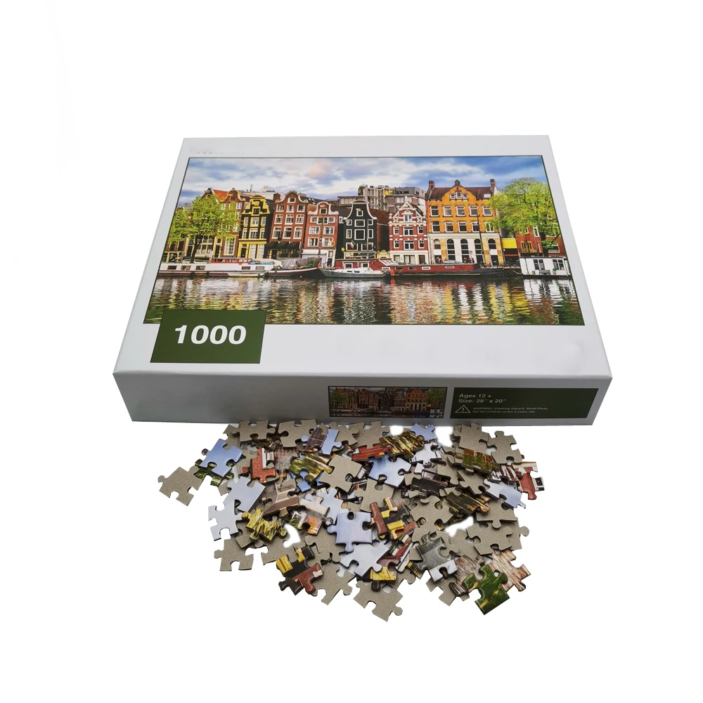 Настраиваемый 100-2000 Piece Puzzle Game DIY для взрослых и детей персонализированные головоломки
