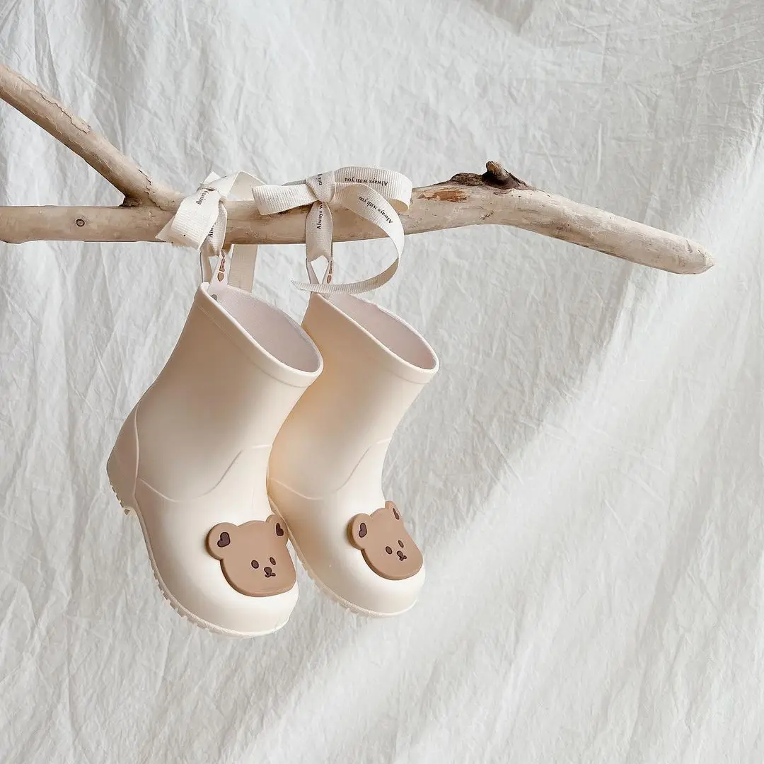 Детские резиновые сапоги, Нескользящие, водонепроницаемые легкие, для начинающих ходить мальчиков и девочек