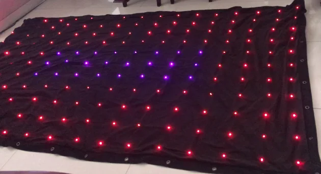 LED Star Video Cloth DMX512 Sound Control DJ Light Led Star Cloth Wedding Events Party Backdrop
