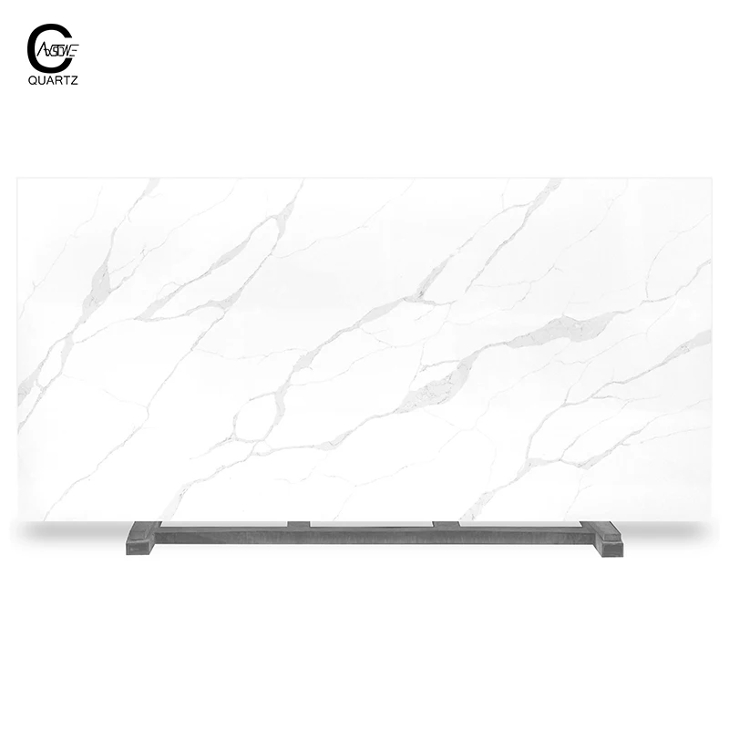 Кварцевая плита CAXSTONE кухонная столешница кварцевый искусственный камень Calacatta цена M2 инженерная поверхность 20 мм большая