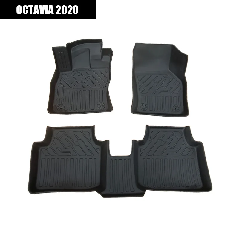Luxury high quality durable non-slip TPE car floor mat for OCTAVIA 2020