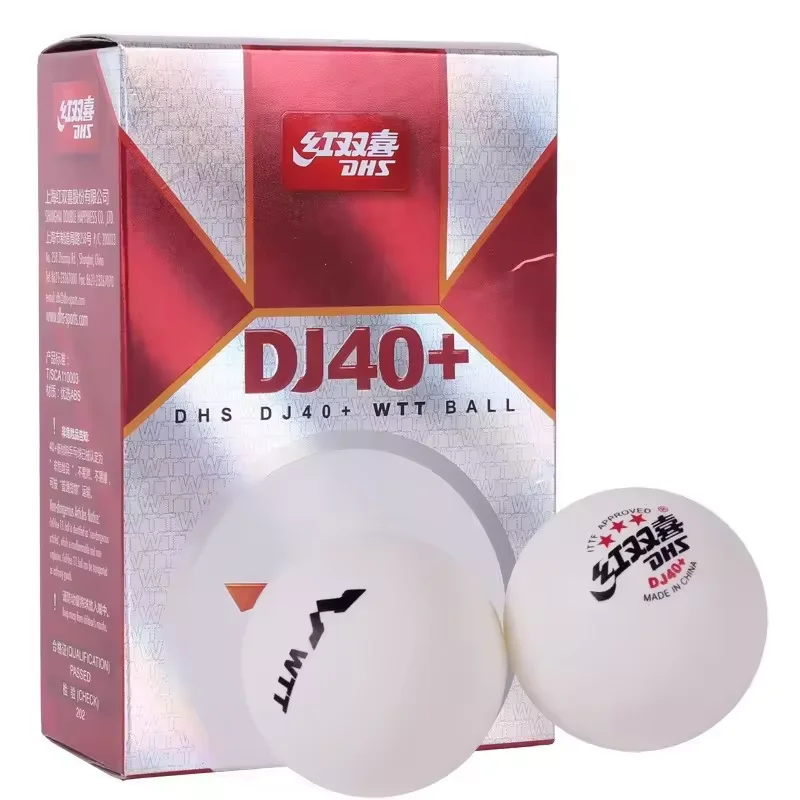 DHS DJ 40+ White Table Tennis Balls ITTF Approved WTT Series Tournament Pingpog Balls