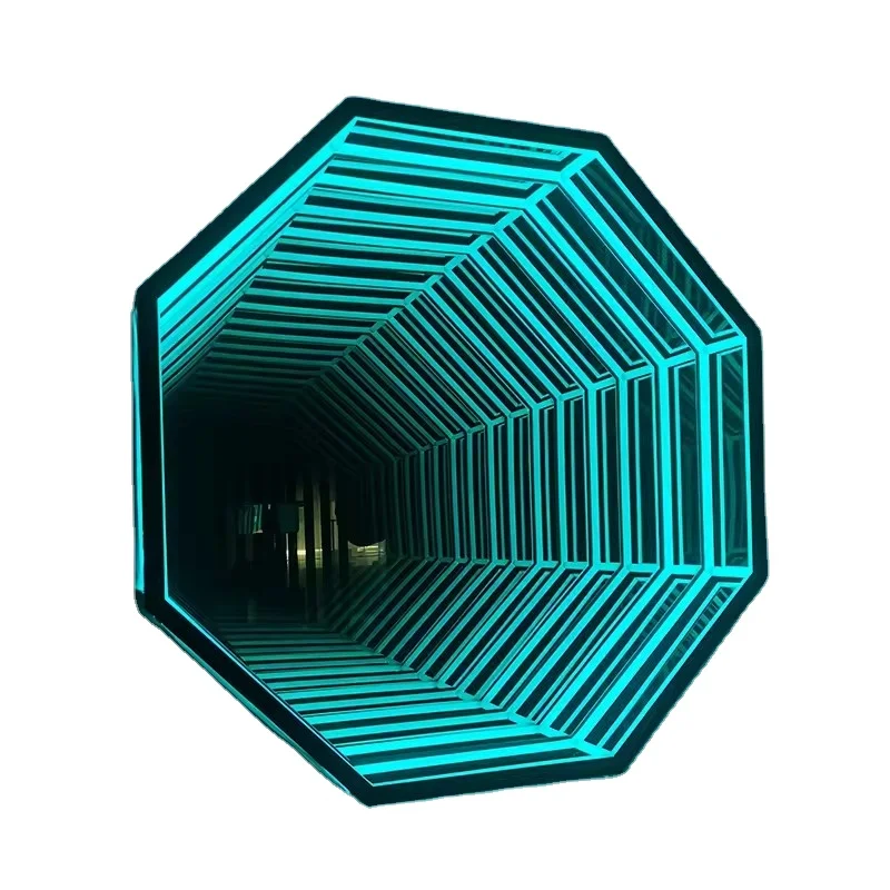 Design custom neon 3D Magic Infinity Mirror multi-layer custom flexible light strips to mark party event billboards