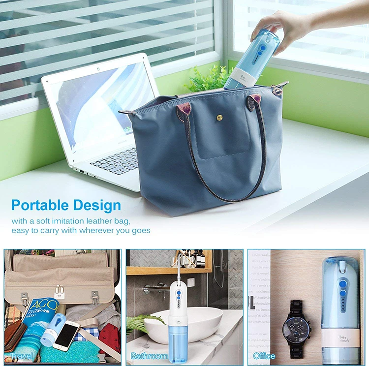 
Achepower CE FCC ROHS certificate approved cordless oral irrigator travel kit 