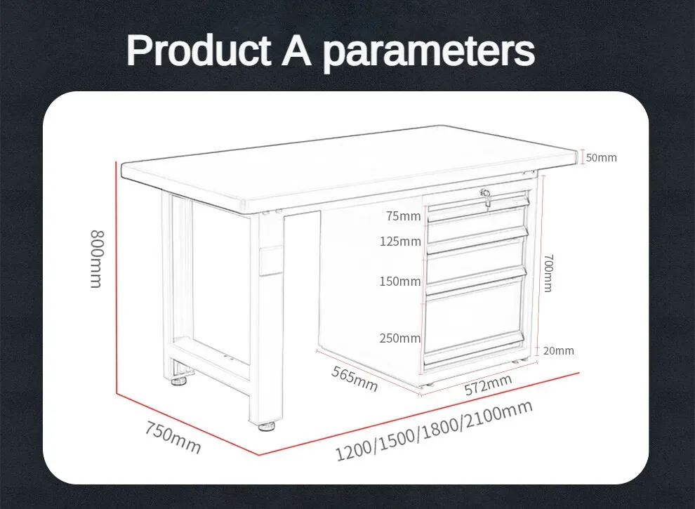 Brand New Metal Work Bench Workshop Table For Tool Workbench