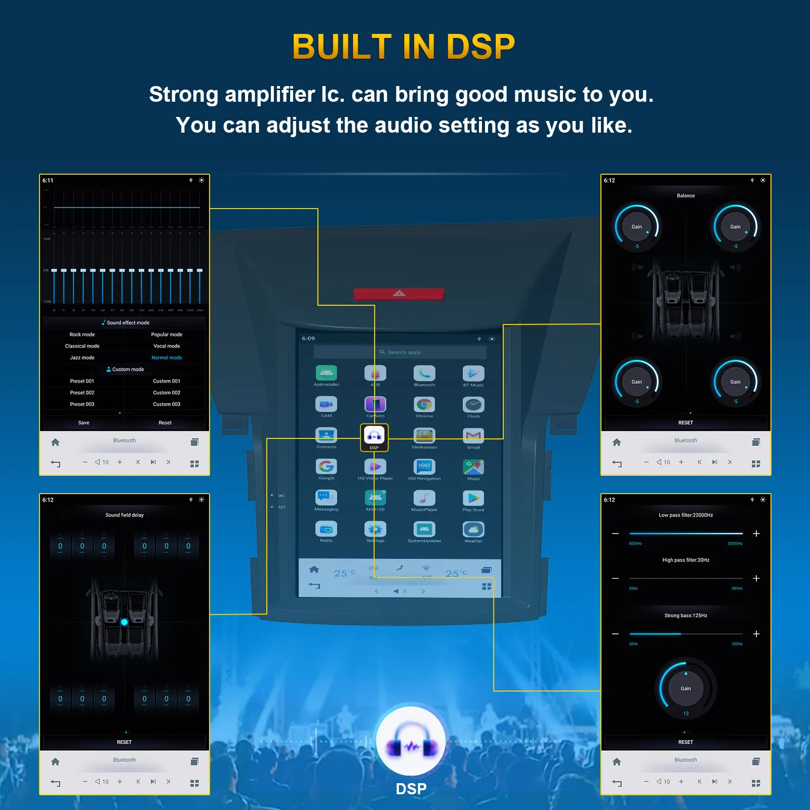 10.4' Qualcomm Android 11 Car multimedia player for HONDA CRV 2012- Car radio audio system carplay