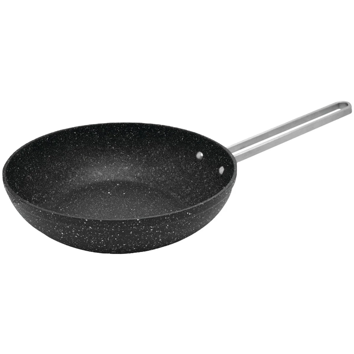 Forged Aluminium Marble Coated Deep frying pan With Roughened Surface By Rock Tec., frying pan non stick,aluminum frying pan