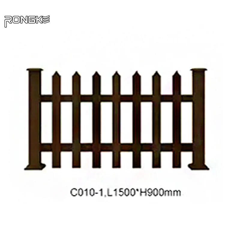 RONGKE WPC Railing Composite wooden garden handrails for bridge porch and stair handrail