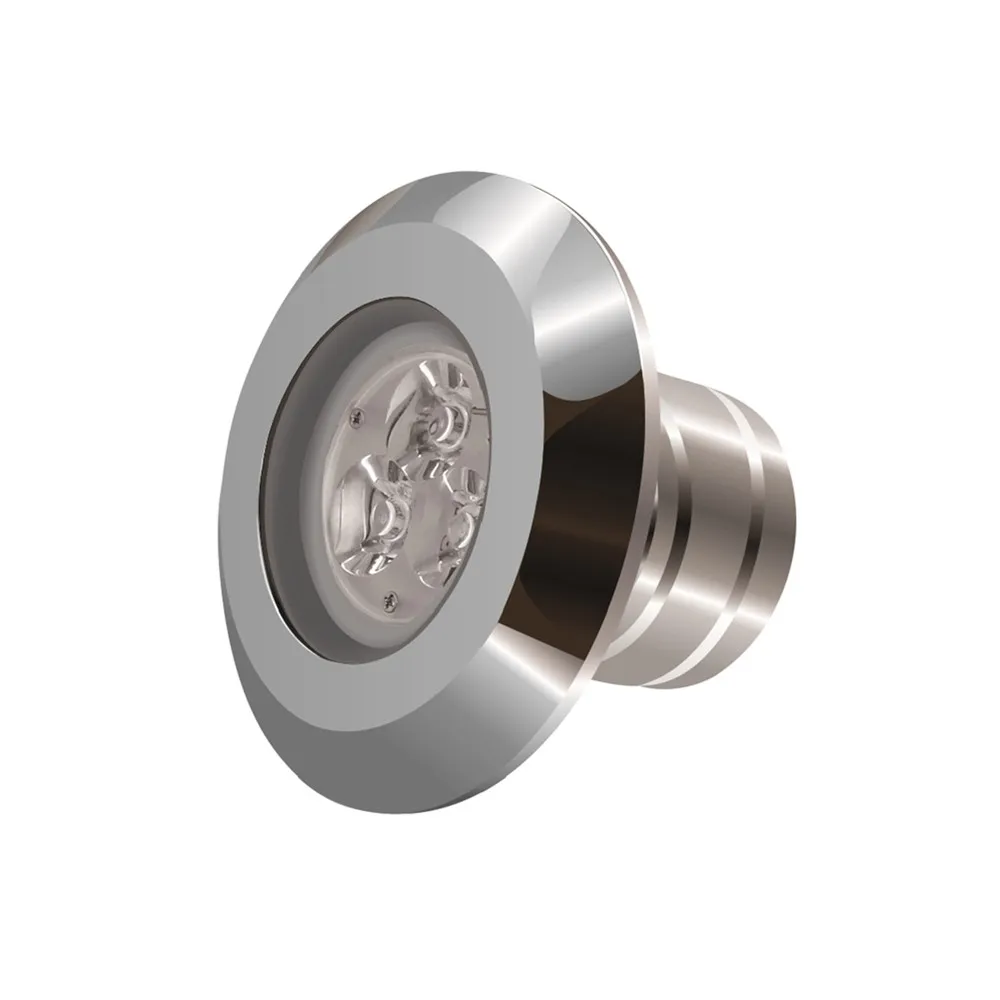 Refined Fiberglass Pool Vinyl 2 Inch Embedded Pool Light Mini 6w Automatic RGB Led Spa LED Swimming Pool Light