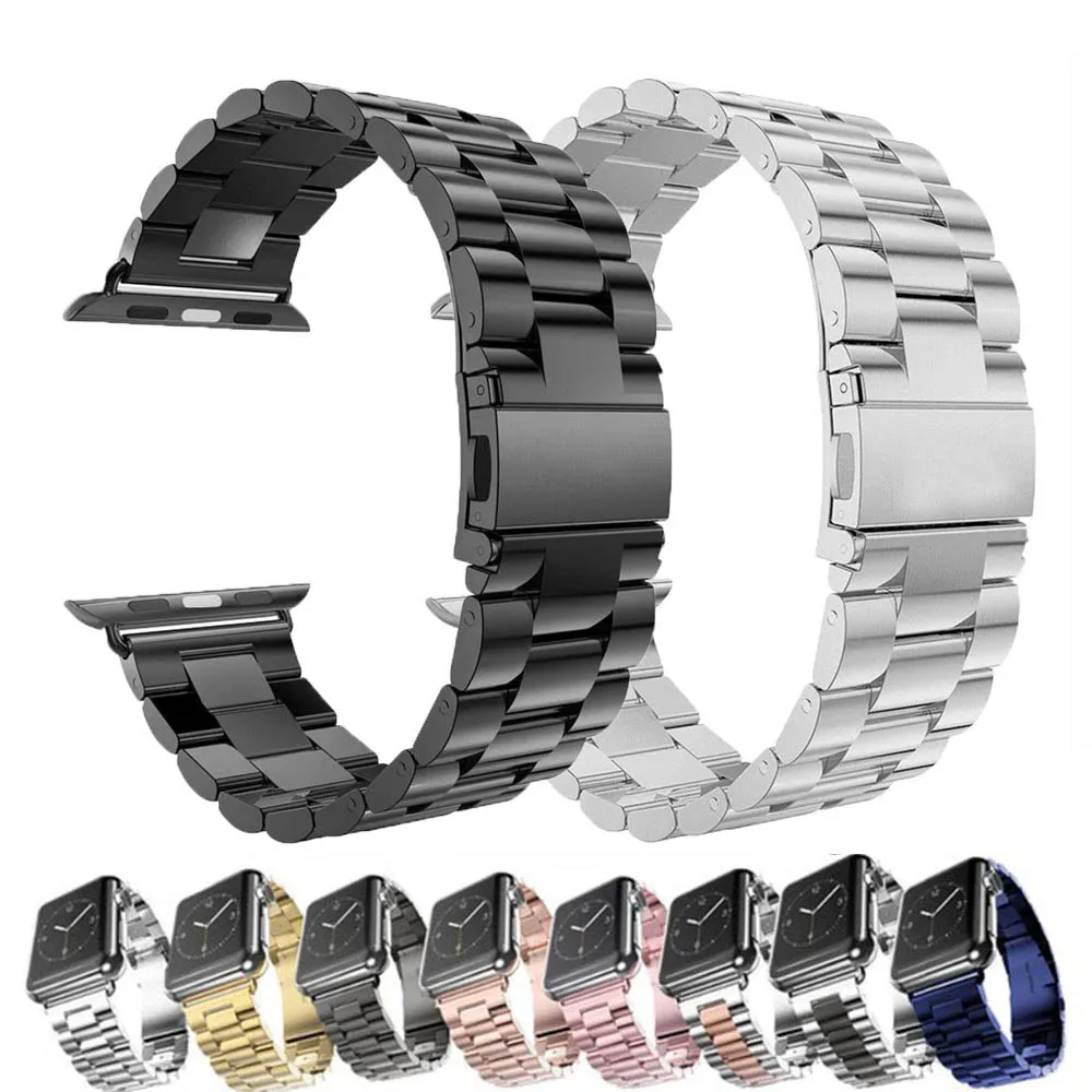  Ремешок из нержавеющей стали для apple watch band металлический сменный Браслет умных часов iWatch 4 5 6 se 40 мм