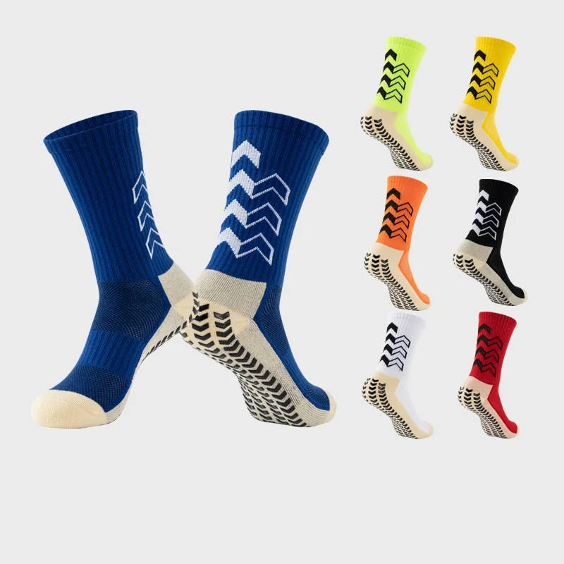 Wholesale Anti Slip Sock Non Slip Soccer Grippy Sport Football Grip Socks Adult Anti Skid Socks