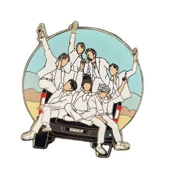 Factory custom metal crafts wholesale anime logo glitter pins badge metal lapel soft hard enamel pins