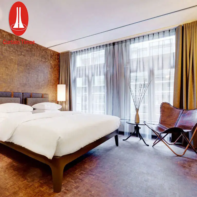 Wholesale Luxury Electric Drapes In Grey Modern Window Curtains Solid Color Silk Double Sheer Window Treatment