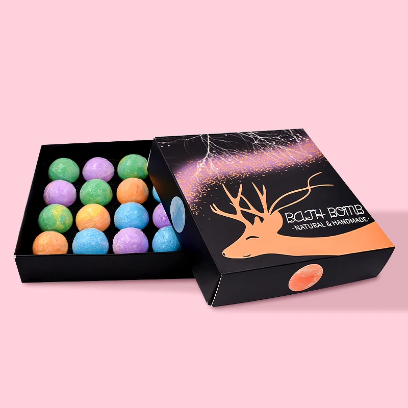  Muffin bath bomb gift set 16 pcs calender mini fizzy bombs sets private label high production