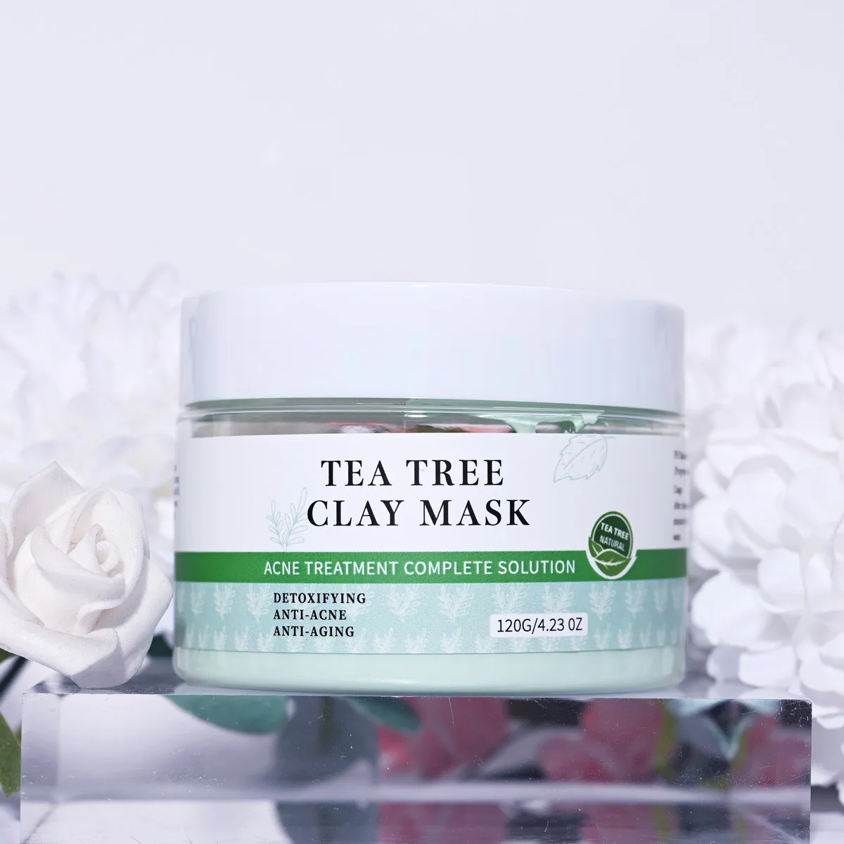 Wholesale Organic Natural Mud Purifying Skin Care Brightening Face Tea Tree Clay Mask