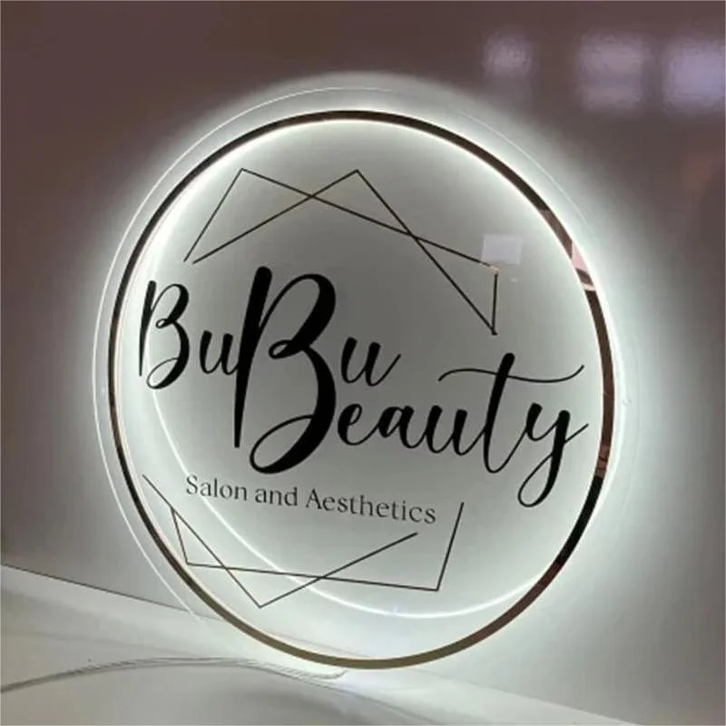 Custom Round Logo Acrylic Backlit Signs For Business,Office Sign And Outdoor Circle Acrylic Backlit Signs