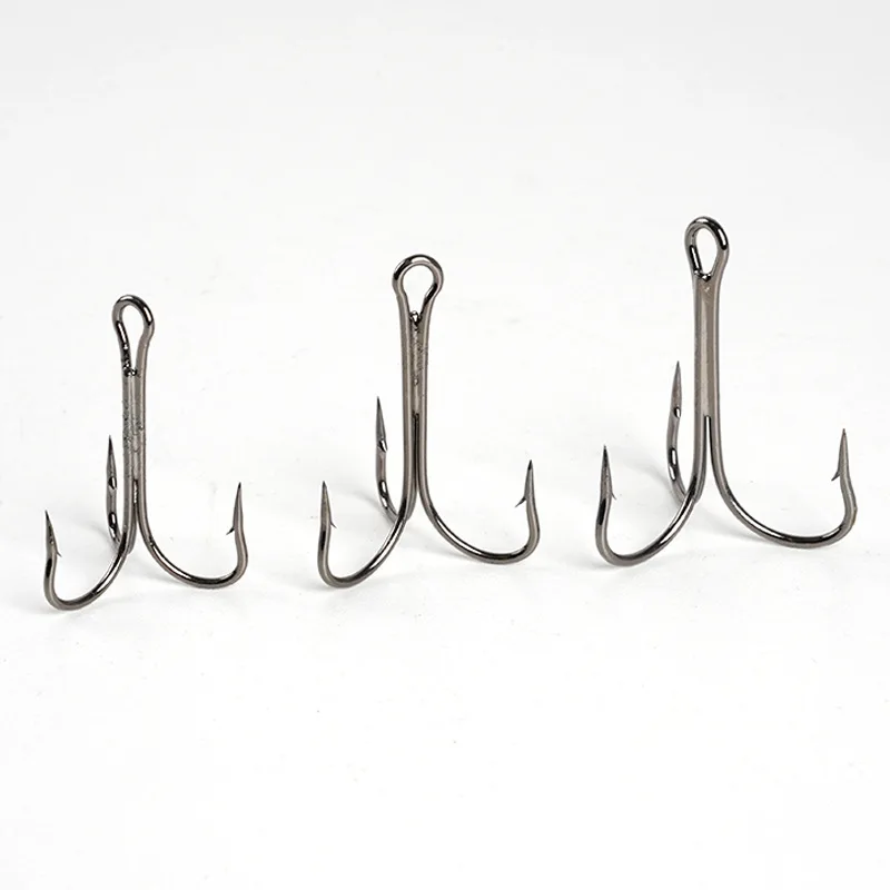 Jetshark 1x 2x Rustproof Round Bent Sea Fishing Treble Hook Manufacturers Barbed Fishing Hooks