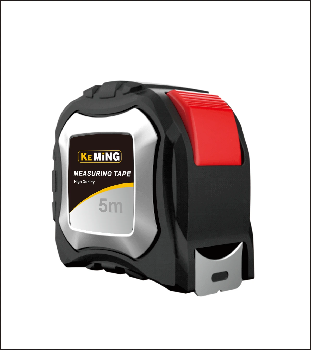 KEMING New model ,The steel tape measure has a patent,5M Electroless Nickel And TPR Material, Color Can Be Customized, AUTO LOCK