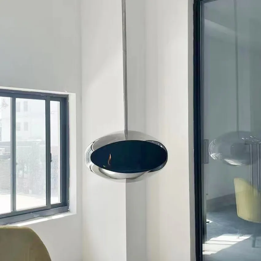 New design high quality customizable wood burning ethanol sold in Europe suspended fireplace