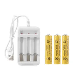 Universal USB Plug Fast Battery Charger for AA AAA Rechargeable Batteries 4 or 3 Slots