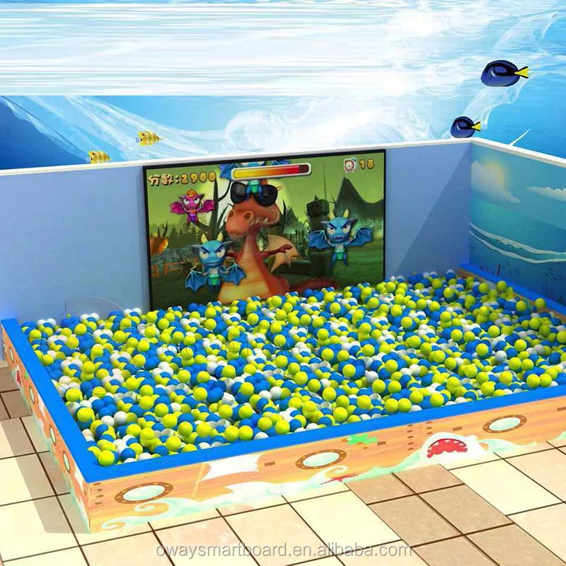  Oway indoor interactive floor/wall projection throw ball game system ar smash games