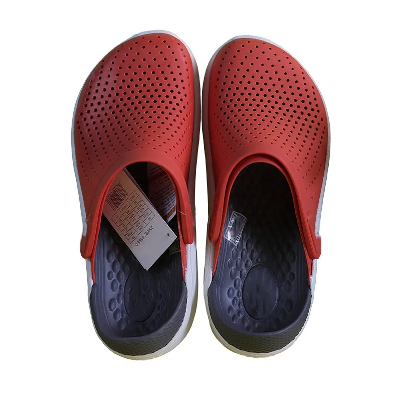 New arrival light weight colorful  Flat sandals men and women couples beach shoes hole clogs mules