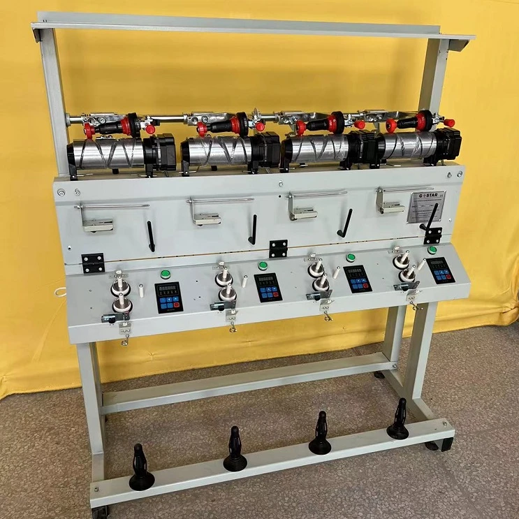 4head high speed  cone to cone winding machine with oiling factory price