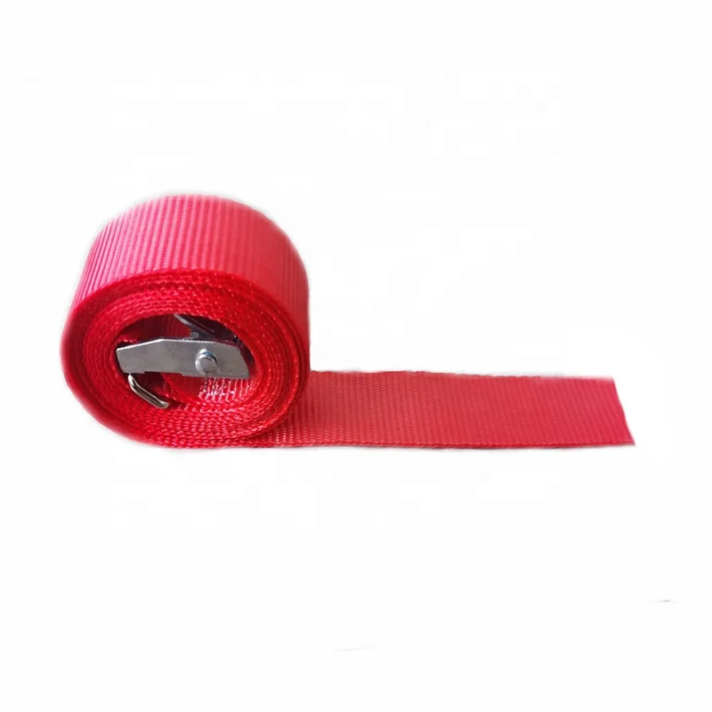 Logistics cargo lashing  heavy duty width 25mm 500kg cambuckle ratchet tie down straps