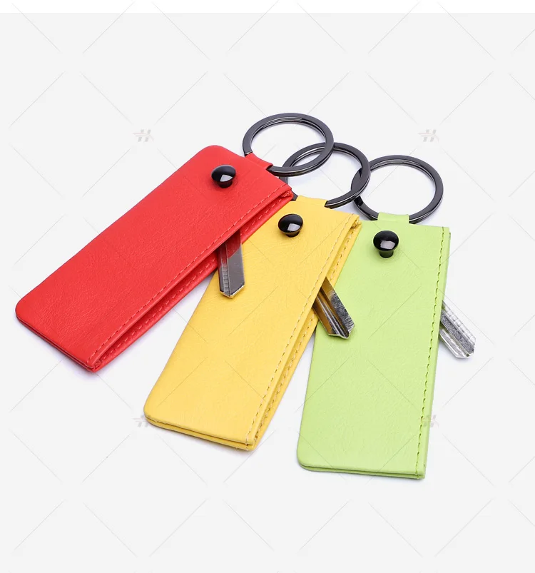 
2021 Key ring leather fashion gift promotion lady new design key holder keychain 