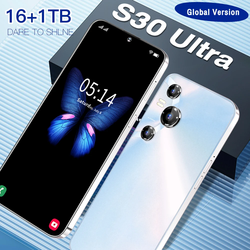 S30 ультра умный телефон Android высокого качества FHD 7 3 дюймов экран новый оптовый мобильный игровой смартфон