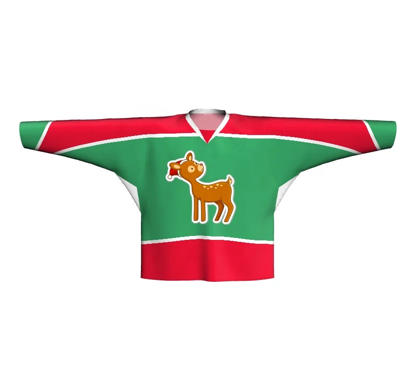 Custom Christmas hockey jersey sublimated / hockey league jerseys