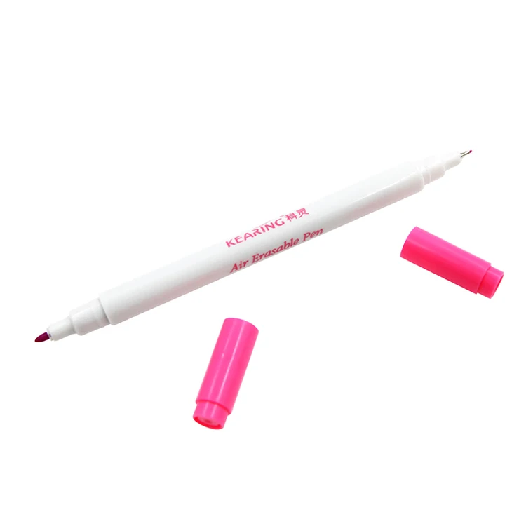 Kearing 1mm and 0.5mm Auto Vanishing Pink Dual Tip Air Erasable Pen for Sewing and Quilting Temporary Marking  AP1005