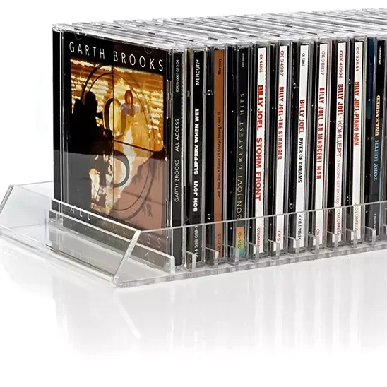 2022 оптовая продажа, Лидер продаж, прозрачный акриловый Органайзер для хранения компакт-дисков и DVD, держатель для видеомагазина