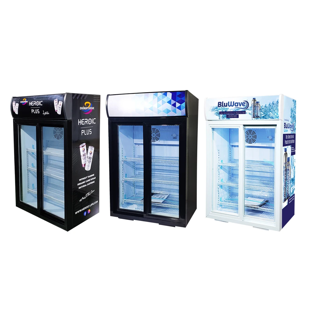 Meisda SC105L home 2 glass door fridge upright food cake beverage display refrigerator
