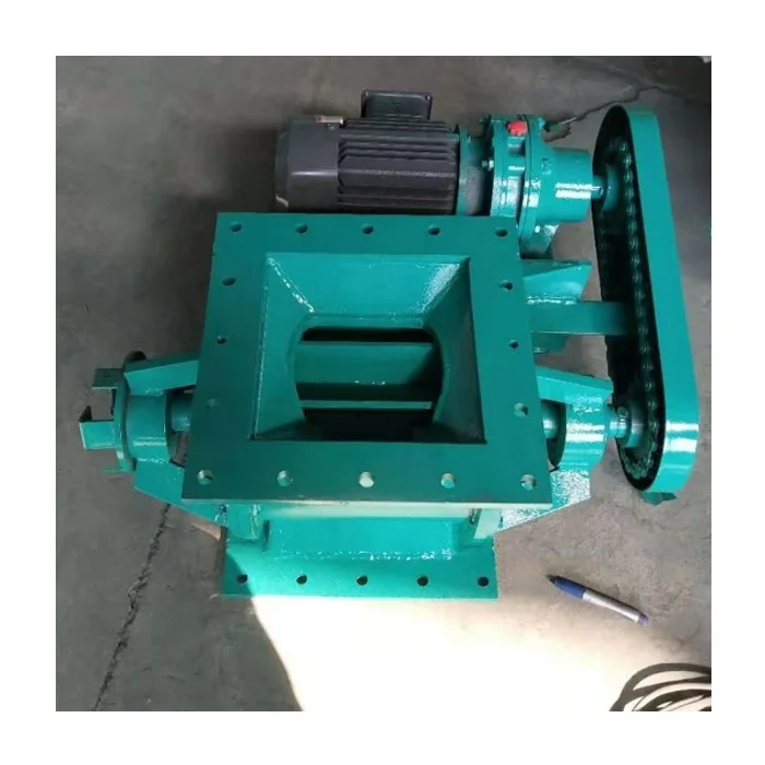 manual cleaning square flange sawdust rotary valve