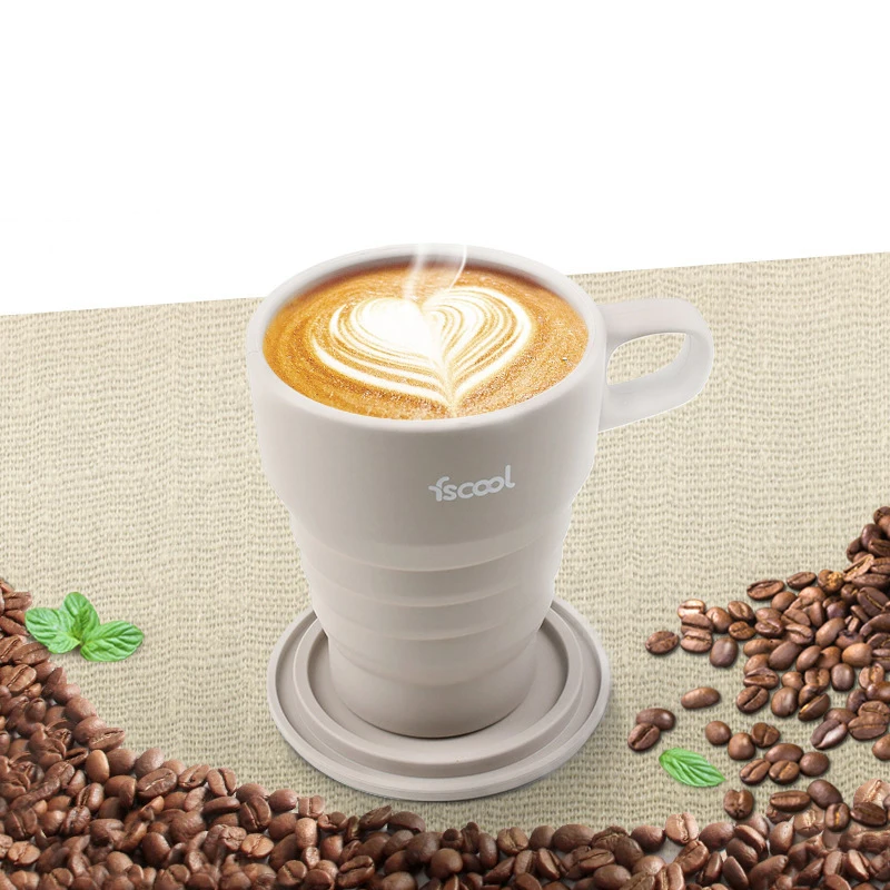
2020 new style travel portable retractable folding silicone water cup mini silicone water cup 