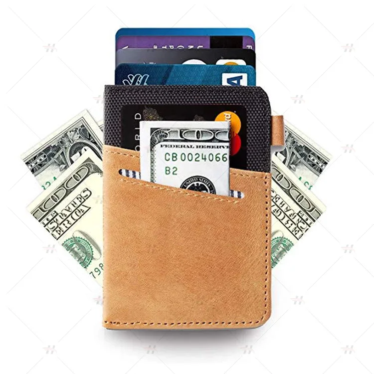 
Mini Custom Logo Gift Slim Wallet Front Pocket Card Wallet Cash Key RFID Safe Card Holder 