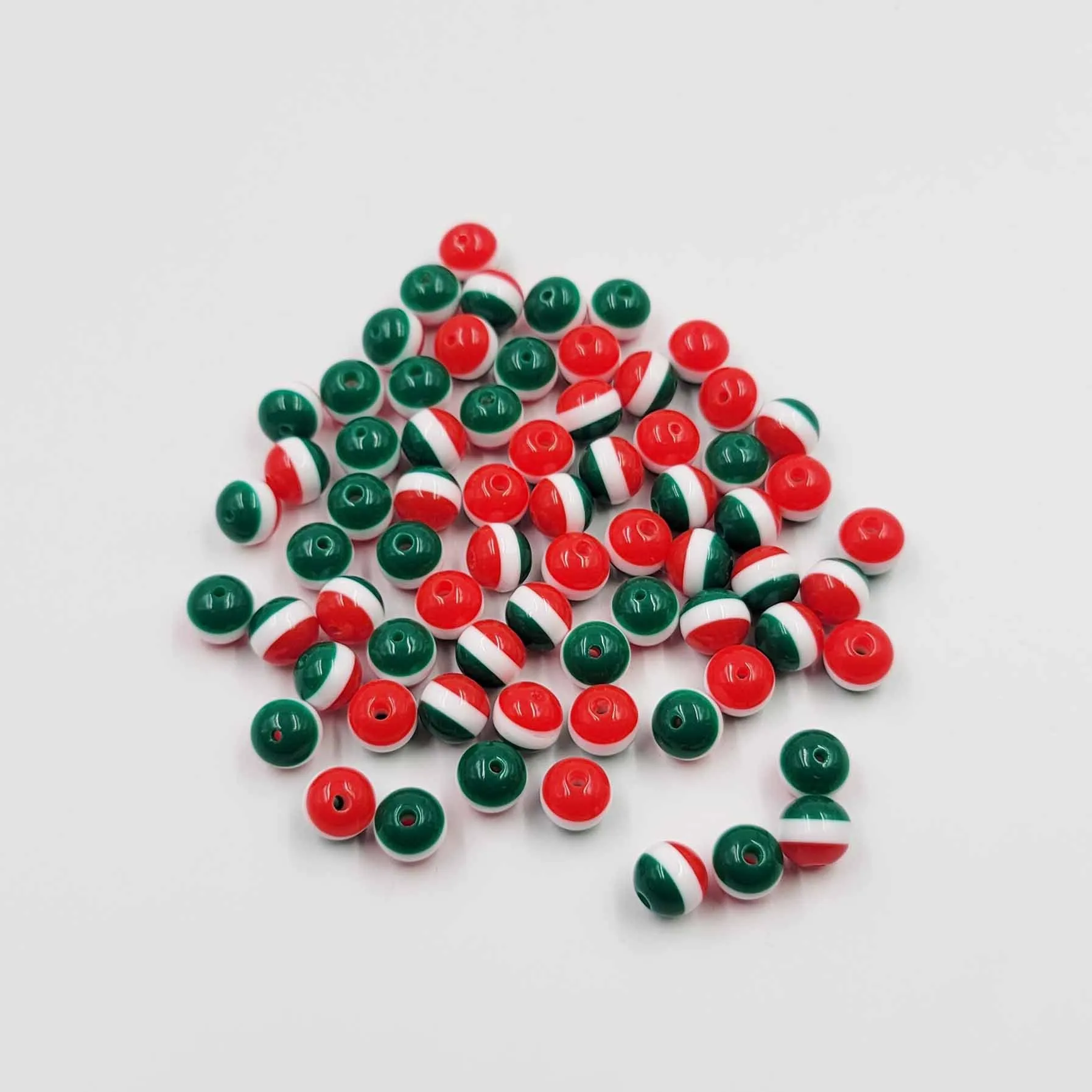 Wholesale 1000pcs Colorful Striped Resin Beads Rainbow Round Loose Beads Wholesale DIY Jewelry Bracelet Making Acrylic Beads Mix