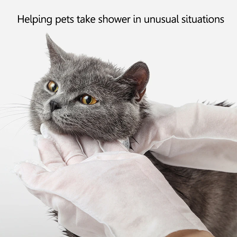 Custom OEM Pet Grooming Gloves Wipes Dog Cat Cleaning Wet Gloves Wipes for Daily Care and Traveling