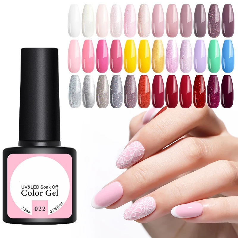 Top quality hot selling 30 days cross-border 122 colors nail gel art color soak off uv gel nail polish