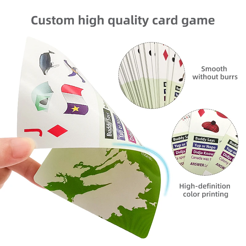 Giant Jumbo Large Paper Poker Front And Back Custom Logo Playing Cards Manufacturers