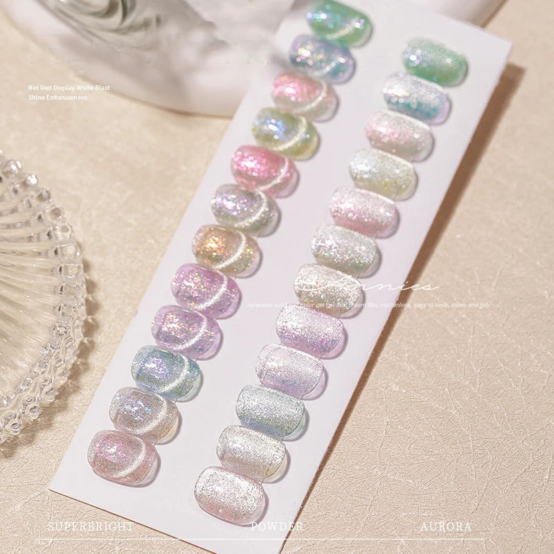 Customized Logo 12 Colors Colors Magnet Diamond Cat Eye Nail Art Magnetic Uv Gel Nail For Led Cat Eye Gel Polish