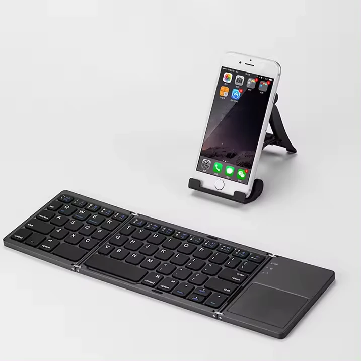 Mini Folding Bluetooth Keyboard Bluetooth Foldable Mini Keyboard For pc touchpad Portable Wireless Folding Keyboard