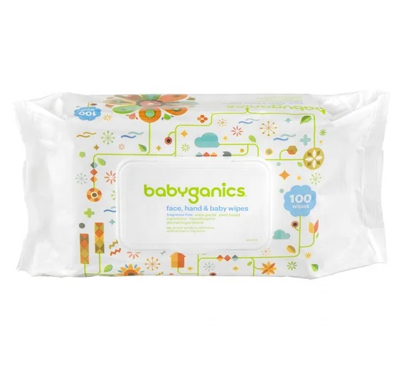 Biodegradable alcohol free face cotton pure  water  baby  wipes