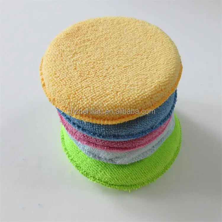 Professional Premium Soft Car Care Polishing Sponge Microfiber Car Wax Applicator Pad