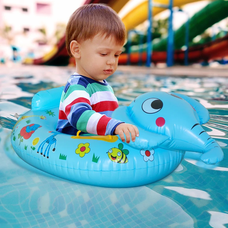 Elephant inflatable baby inflatable swimming ring with thickened seat ring to prevent rolling