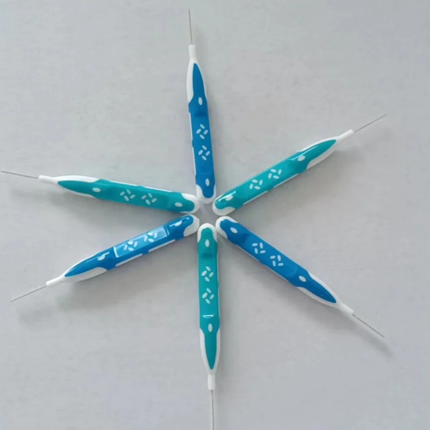 2022 новый дизайн, бесплатный образец, ручка из ТПЭ, Запатентованная мягкая фабричная биоразлагаемая ручка, межзубная щетка, уход за зубами и очисткой